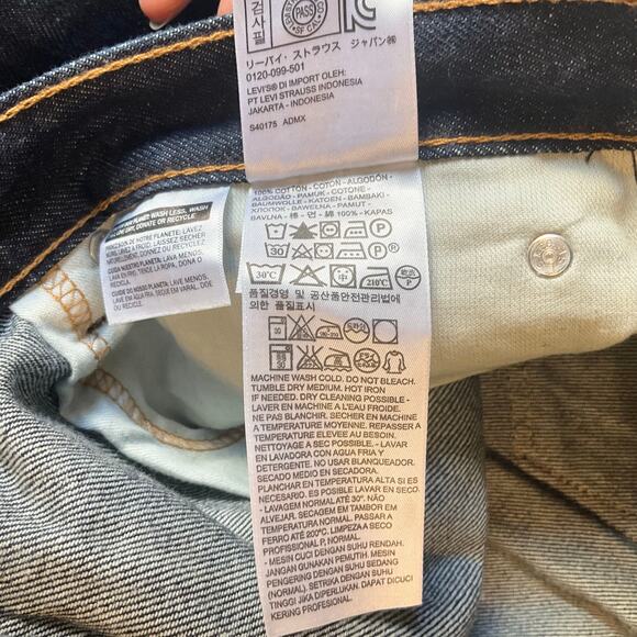 Levi’s Men Jeans 505 size W38 L30 Dark Blue Mid Rise Straight Fit - Picture 9 of 12